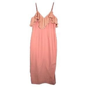 La Maison Talulah Dress Womens Medium Pink Charmed Cold Shoulder Sheath Cocktail